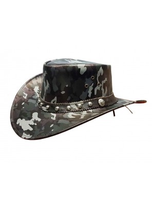 Camouflage Leather Hats